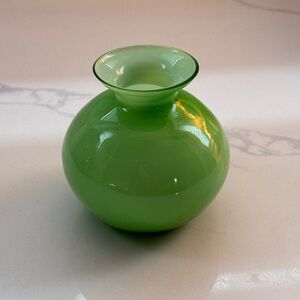 Vintage Green Glass Bud Vase (Decorative)